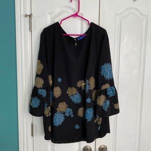 Apt. 9 4x Bell sleeved dress top